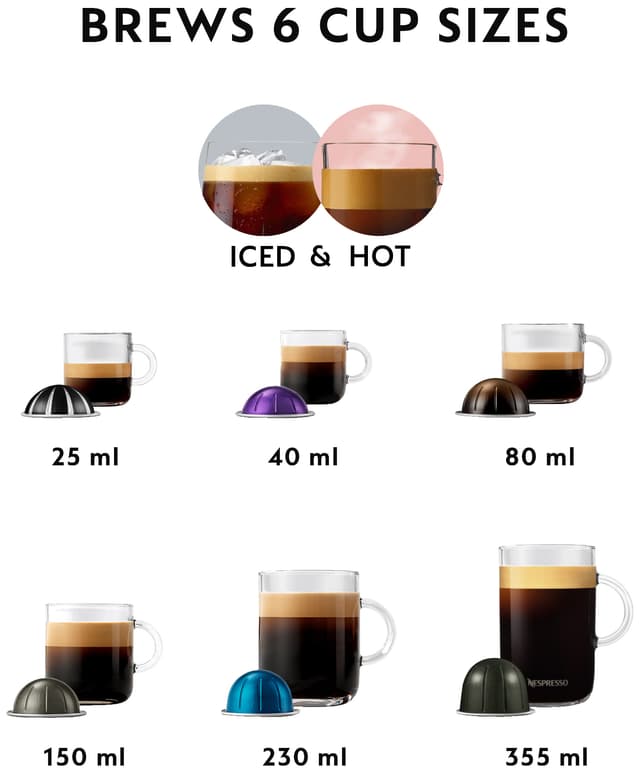 Nespresso Vertuo POP kapselmaskine fra DeLonghi værdipakke ENV90.B