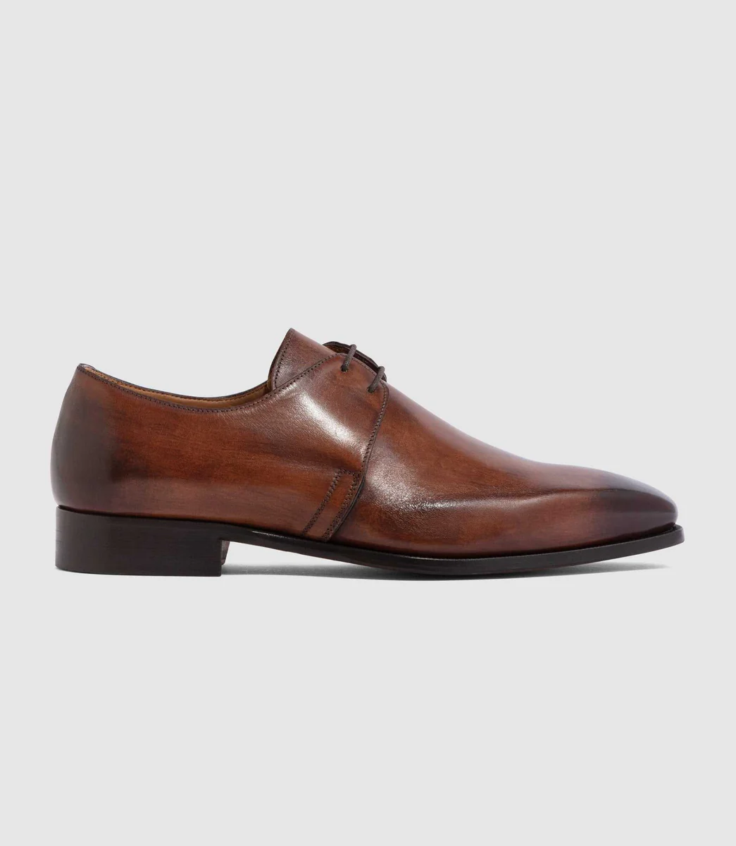 Derby cuir marron clair 