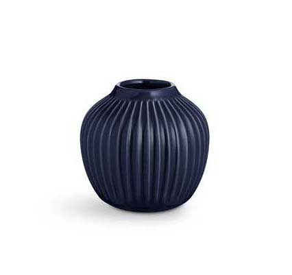 Kähler  Hammershøi vase, indigo - H: 12,5 cm.
