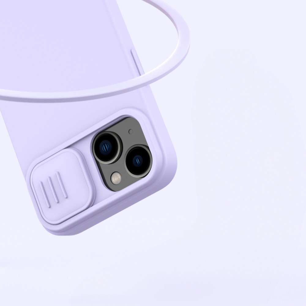 iPhone 15 MagSafe Silikon Schutz Hülle Cam-Slider Kameraschutz - Schwarz