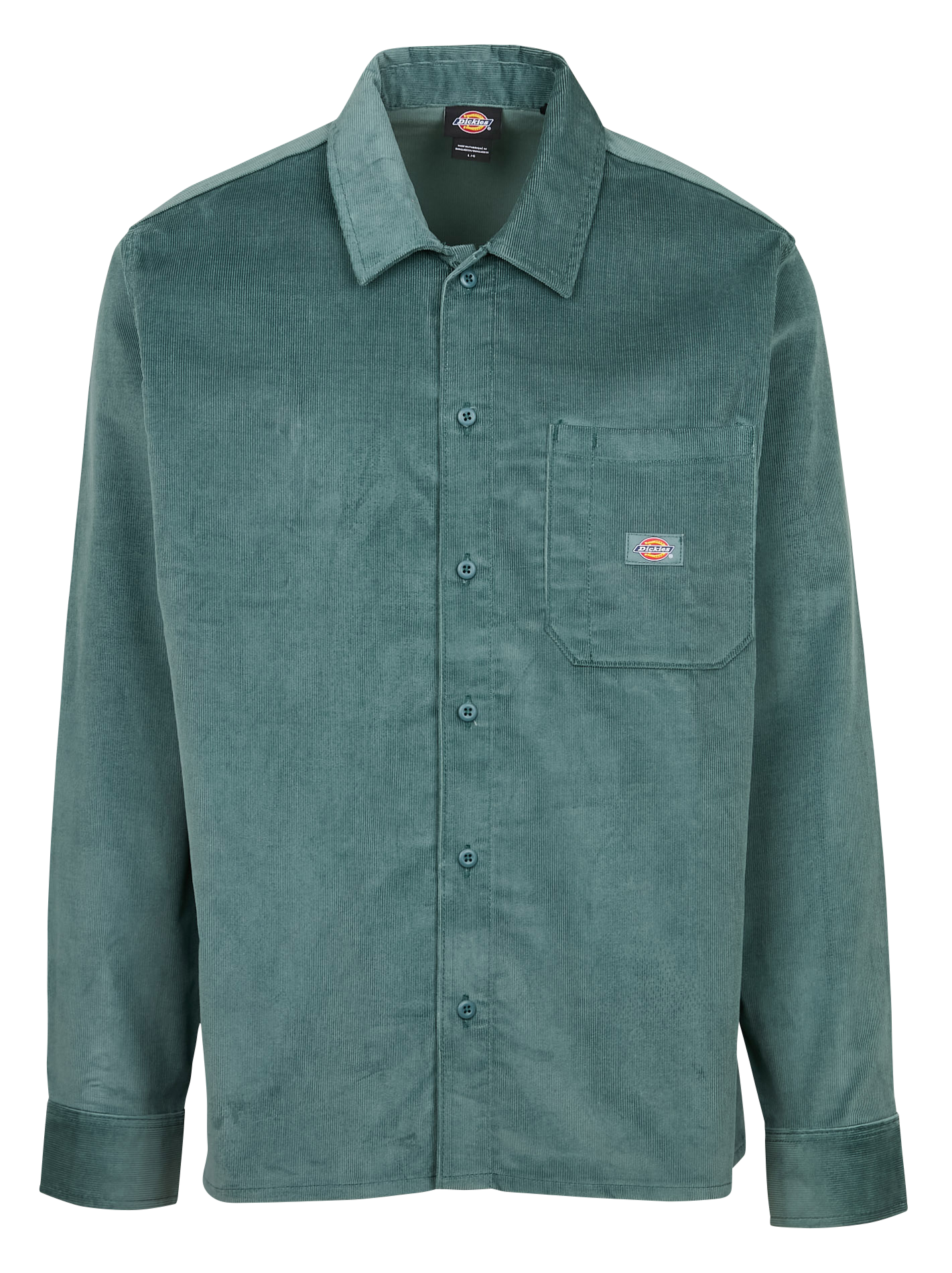 CORDUROY - Surchemise col classique ample en coton mélangé | Vert