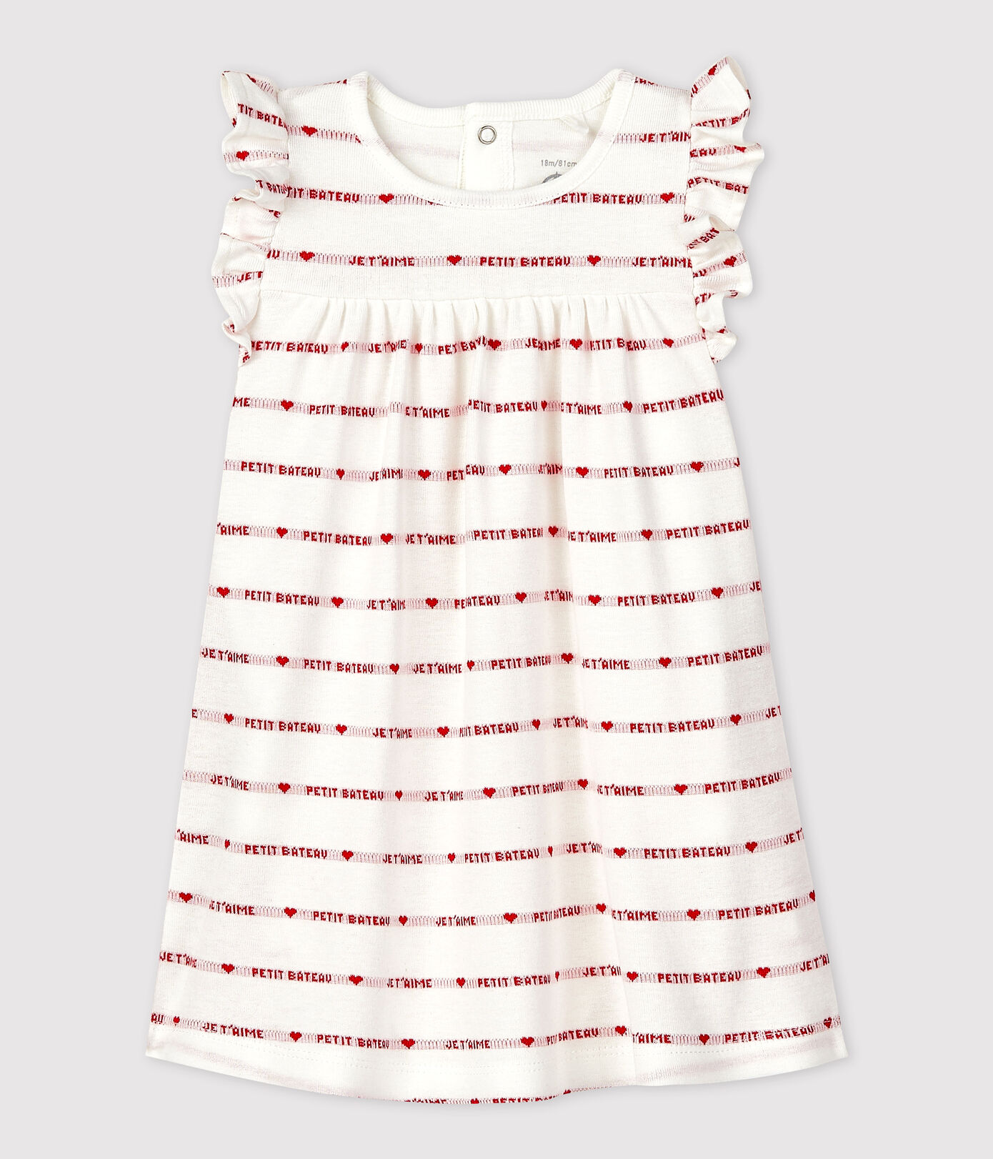 Robe body jacquard en coton bio bébé