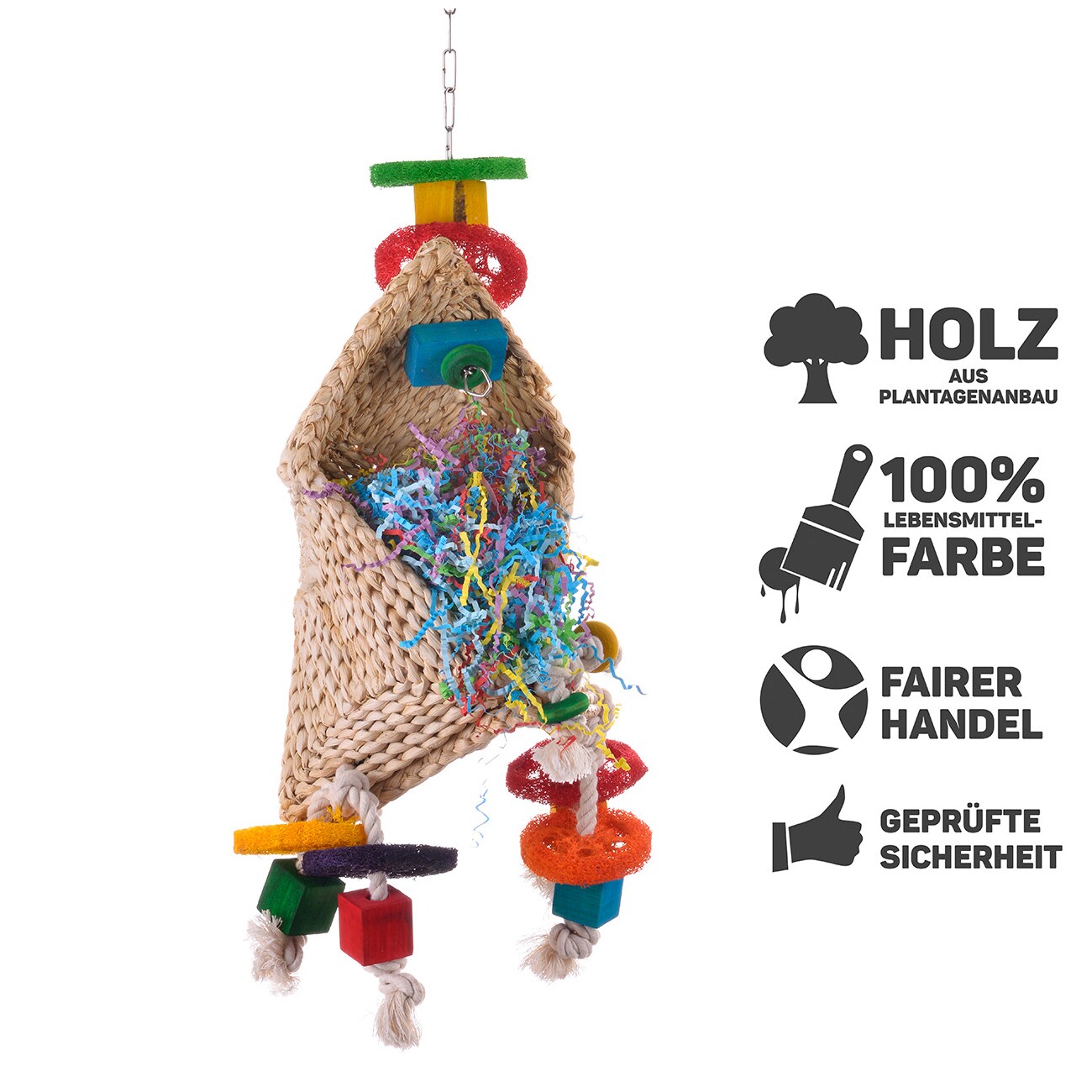 HappyBird Papageienspielzeug Simsalabim Zauberhut