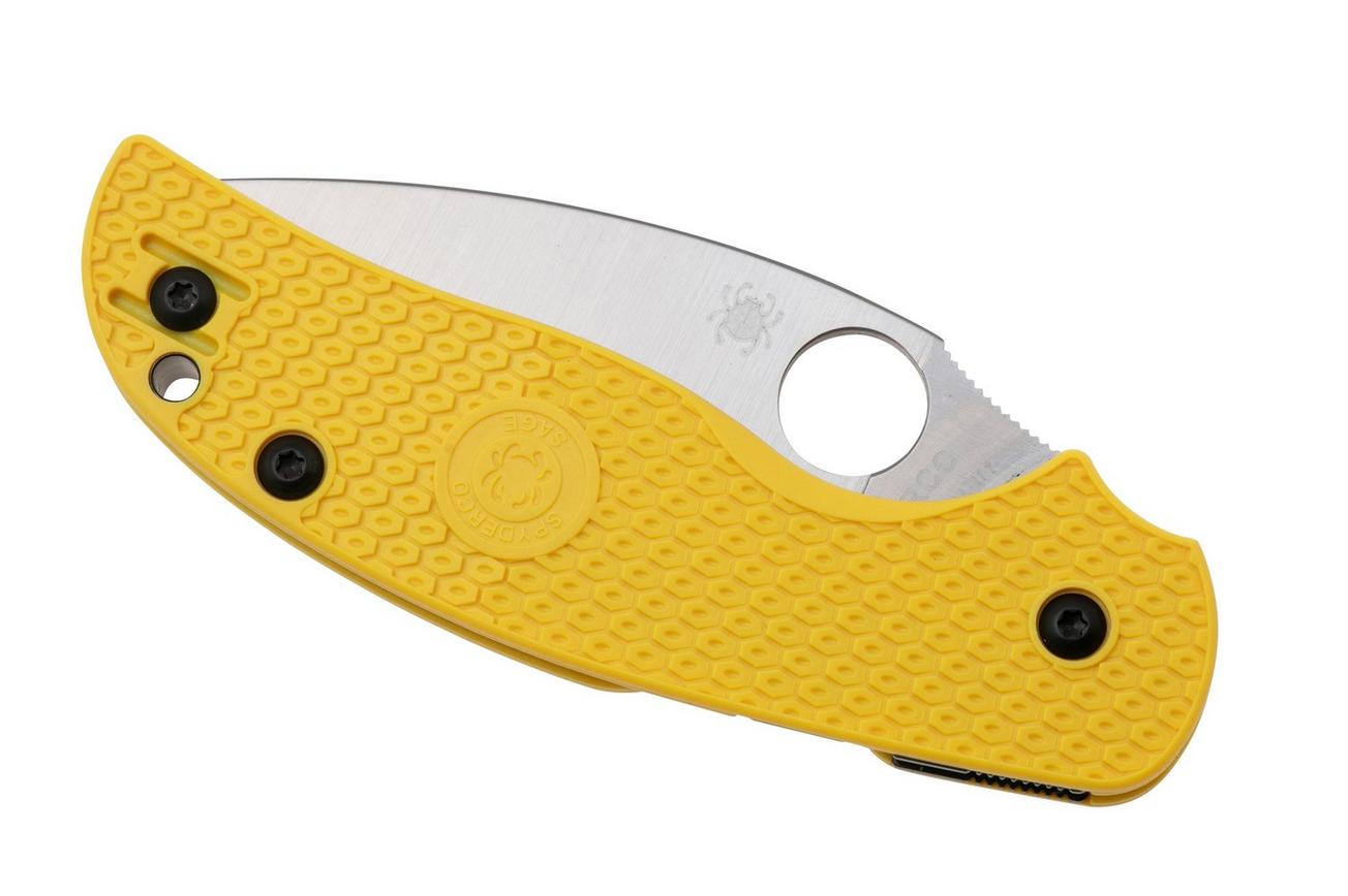 Spyderco Sage 5 Salt Lightweight CPM MagnaCut C123PYL Yellow FRN, zakmes
