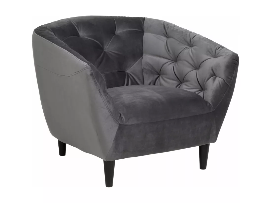 Fauteuil en velours capitonné - RIA