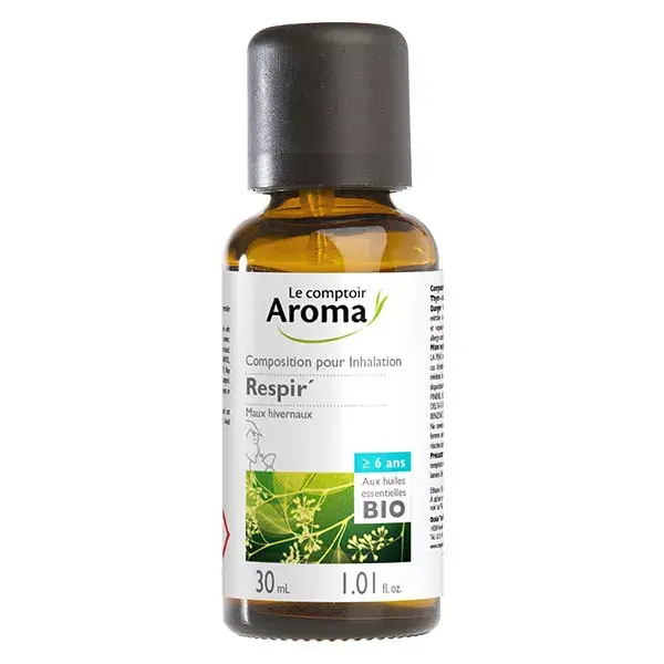 Composição de inalação Le Comptoir Aroma Respir para doenças de inverno 30ml