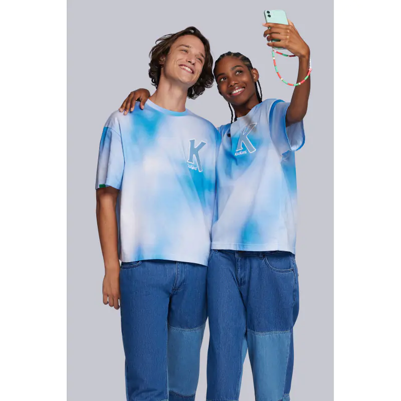 ORGANIC BIG-K TSHIRT TIE & DYE BLEU TS MANCHE COURTE Coton biologique No Gender