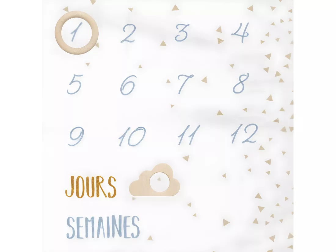 Couverture photo bébé étoiles bleues Atmosphera
