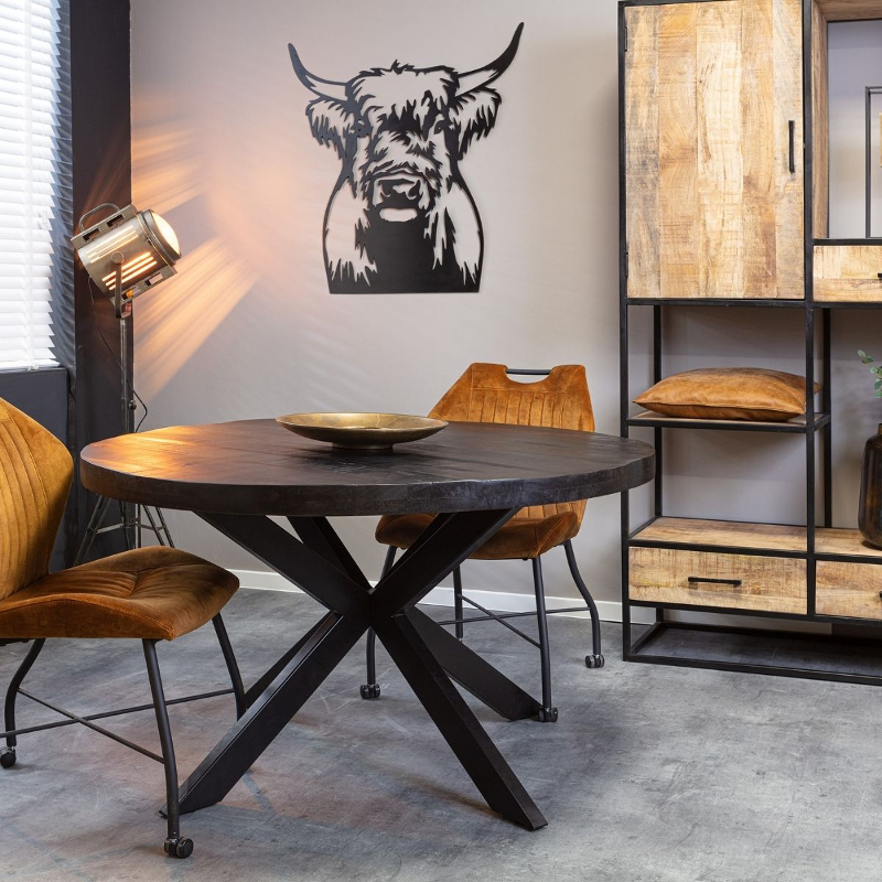 Tafel Maas Rond Zwart Maat 120