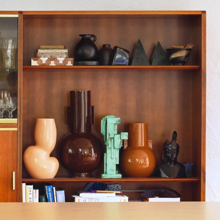 HKliving - Keramik Vase, L, espresso