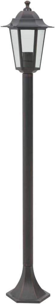 Kangmusi Garten-Pollerleuchte 6 Stk. E27 110 cm Aluminium Bronzefarben, 44205