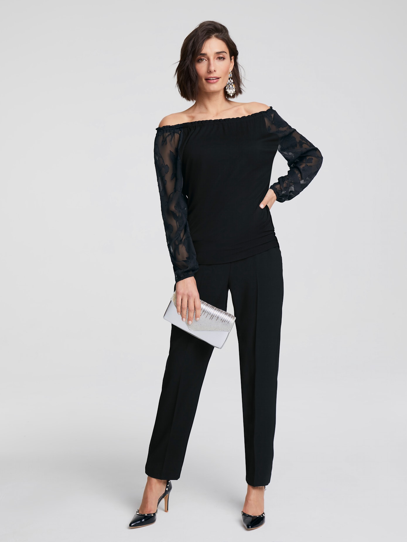 T-shirt manches transparentes