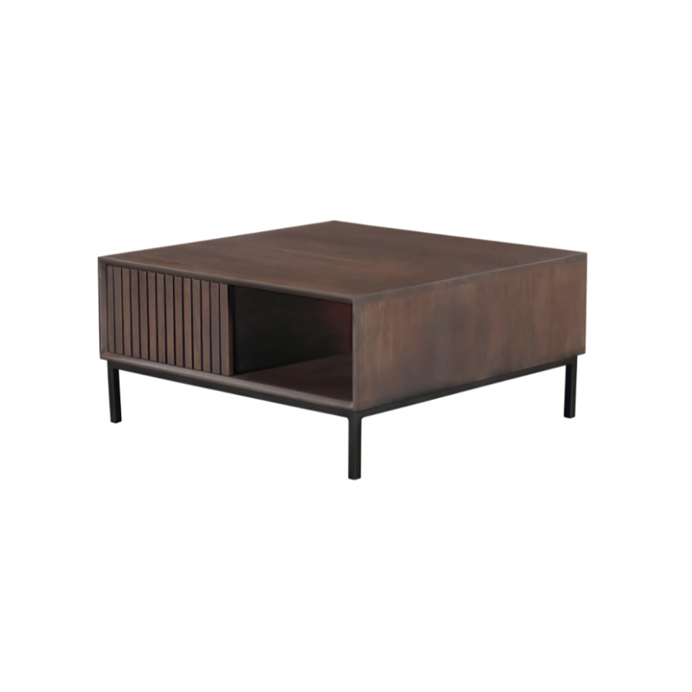 Salontafel De Bokke vierkant Bruin