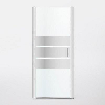 Porte de douche pivotante ouverture totale GoodHome Beloya miroir 90 cm