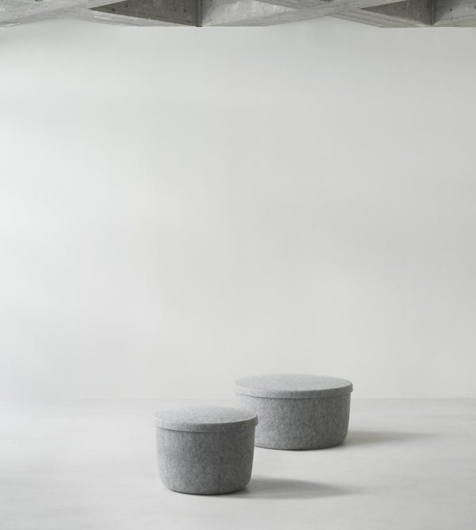 Normann Copenhagen Hide opbergdoos large zand