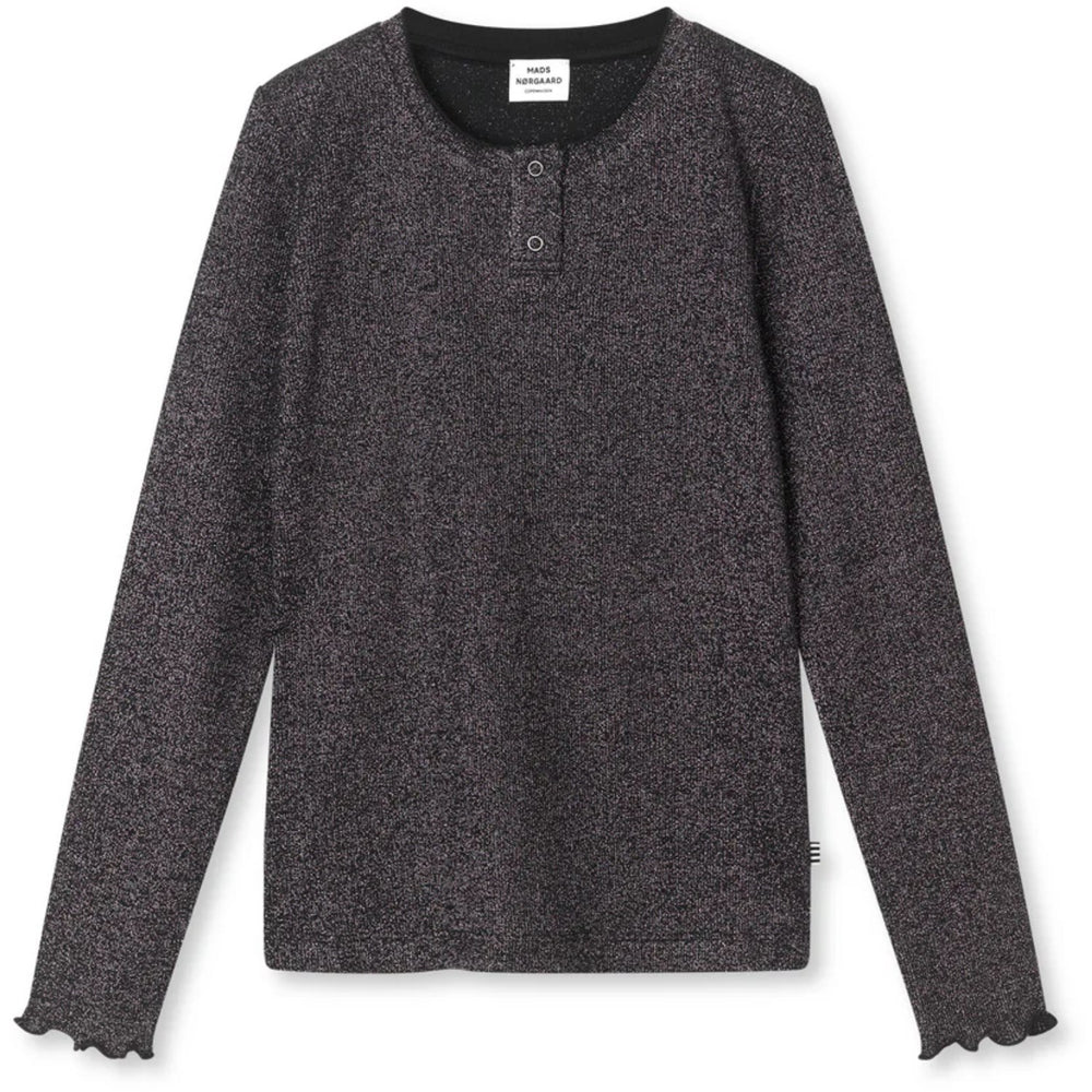 Køb Mads Nørgaard Gun Metal 2X2 Lurex Tala Bluse