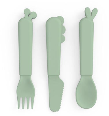Done By Deer Friends Bestikk 3-pack, Green