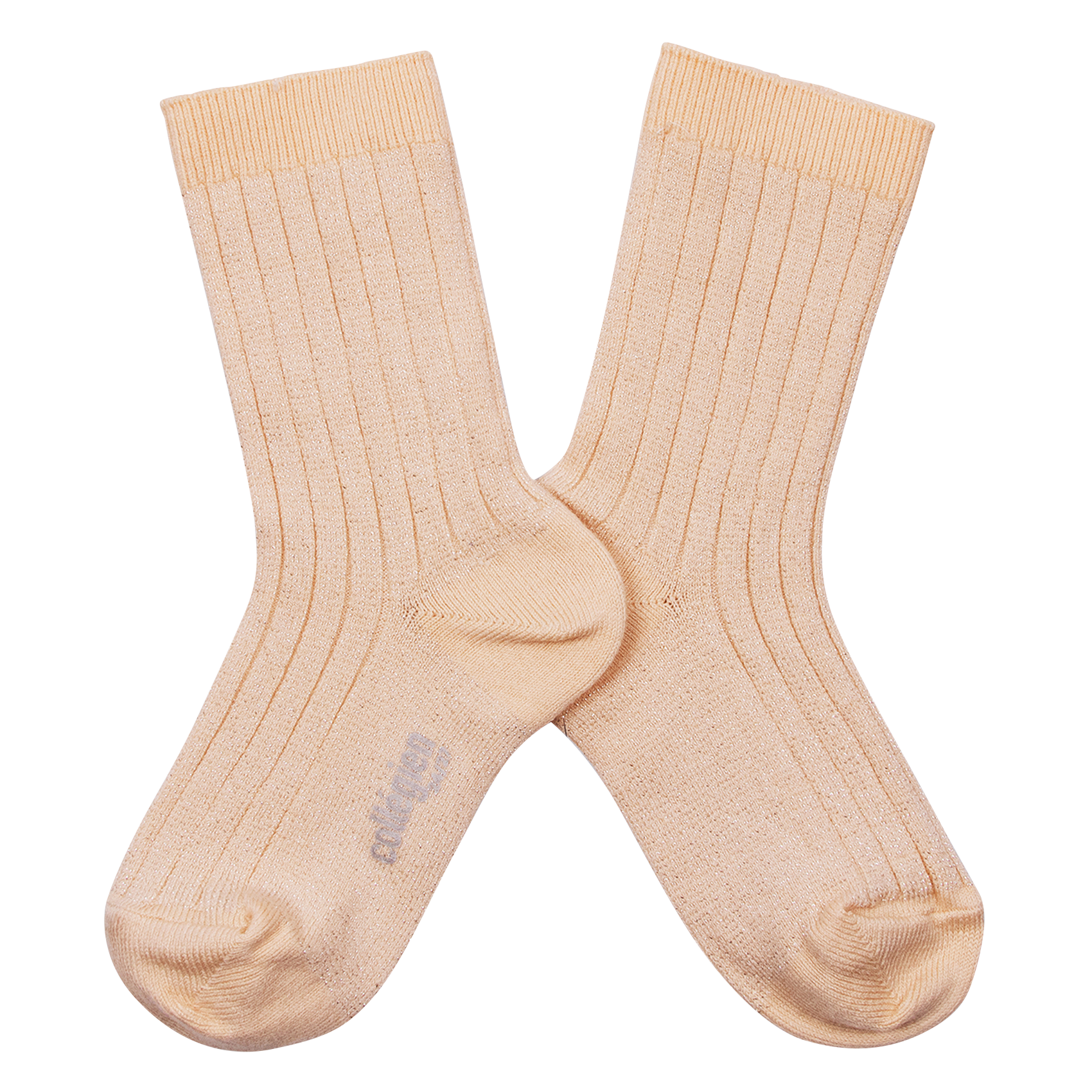 VICTOIRE - Chaussettes côtelées lurex en coton mélangé | Rose