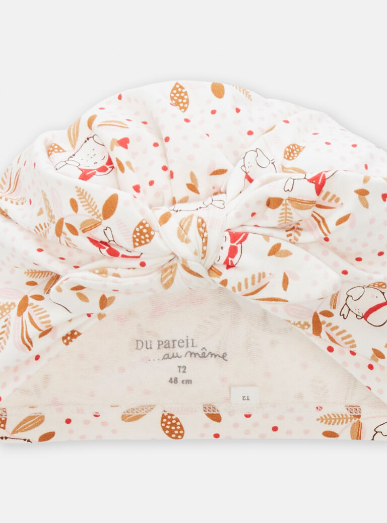 Turban à petit pois pour bébé fille