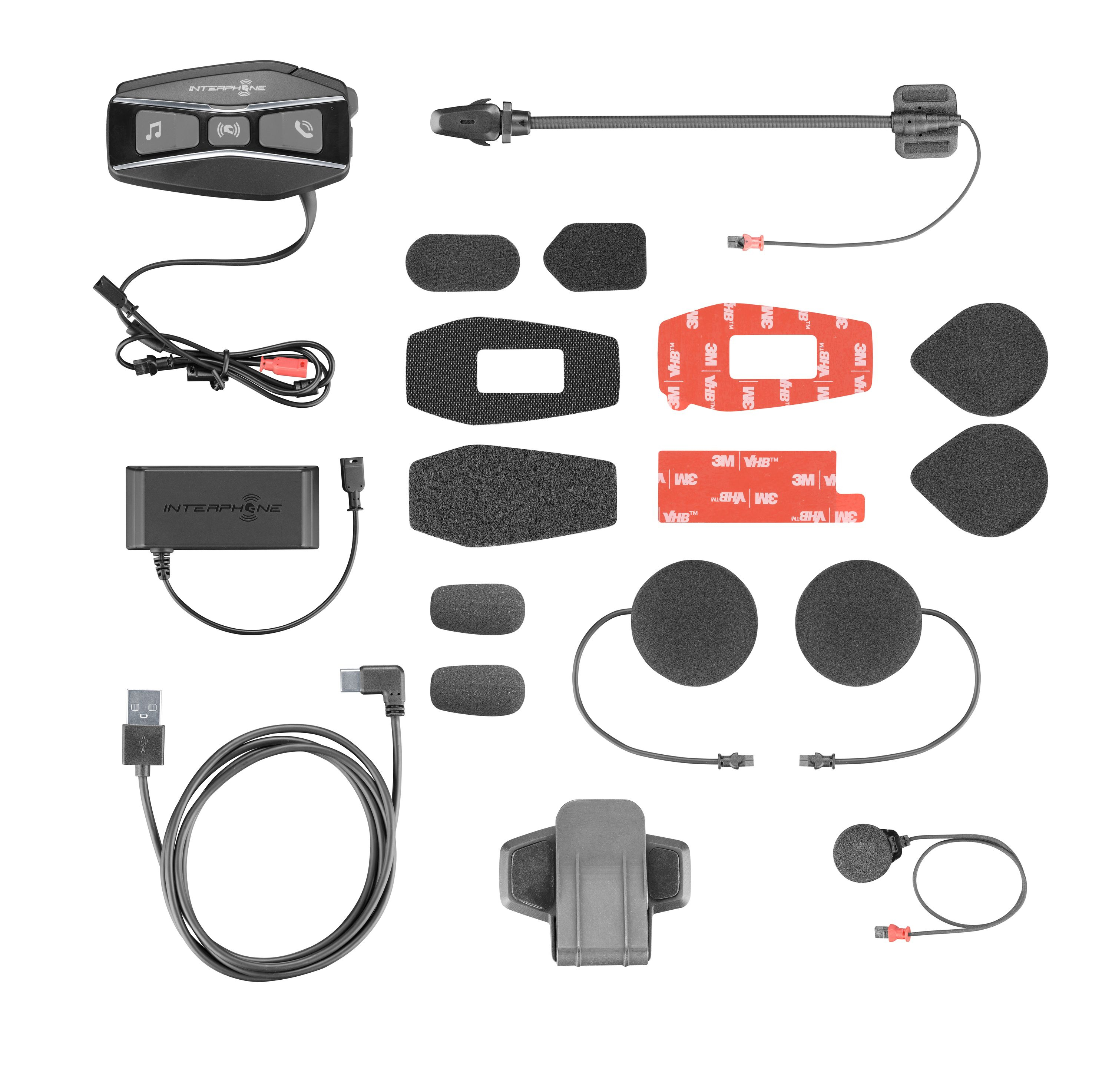 IP67 UCOM 16 Motorrad Helm Intercom Bluetooth Headset 1.6km Reichweite / bis zu 24 Benutzer (INTERPHOUCOM16)