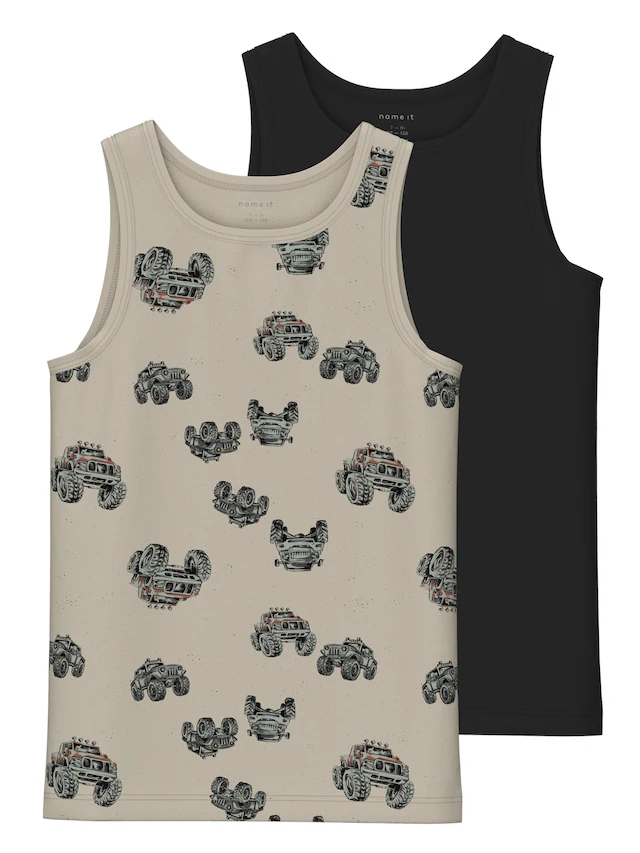 Name It Unterhemd »NKMTANK TOP 2P PEYOTE MONSTER TRUCK NOOS«, 2 Stk.