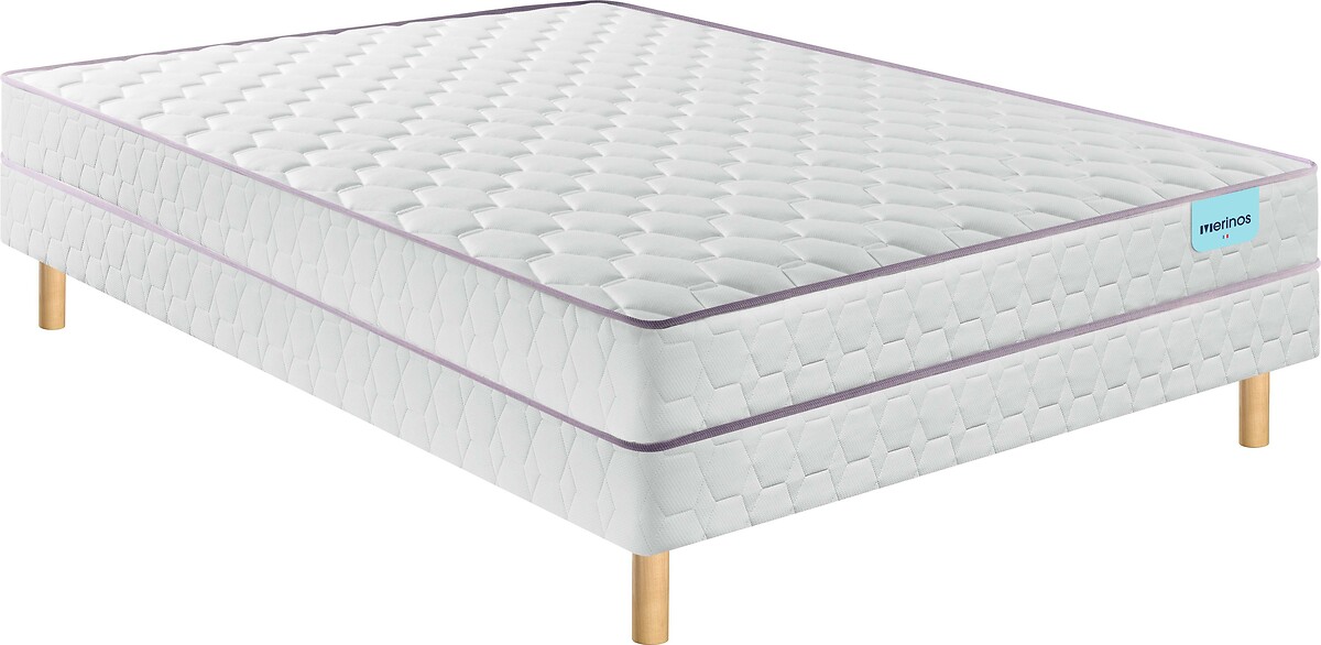 MERINOS<br>Conjunto de colchão com molas ensacadas + base de cama Natty