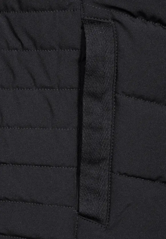 Steppjacke im Bikerlook - Black