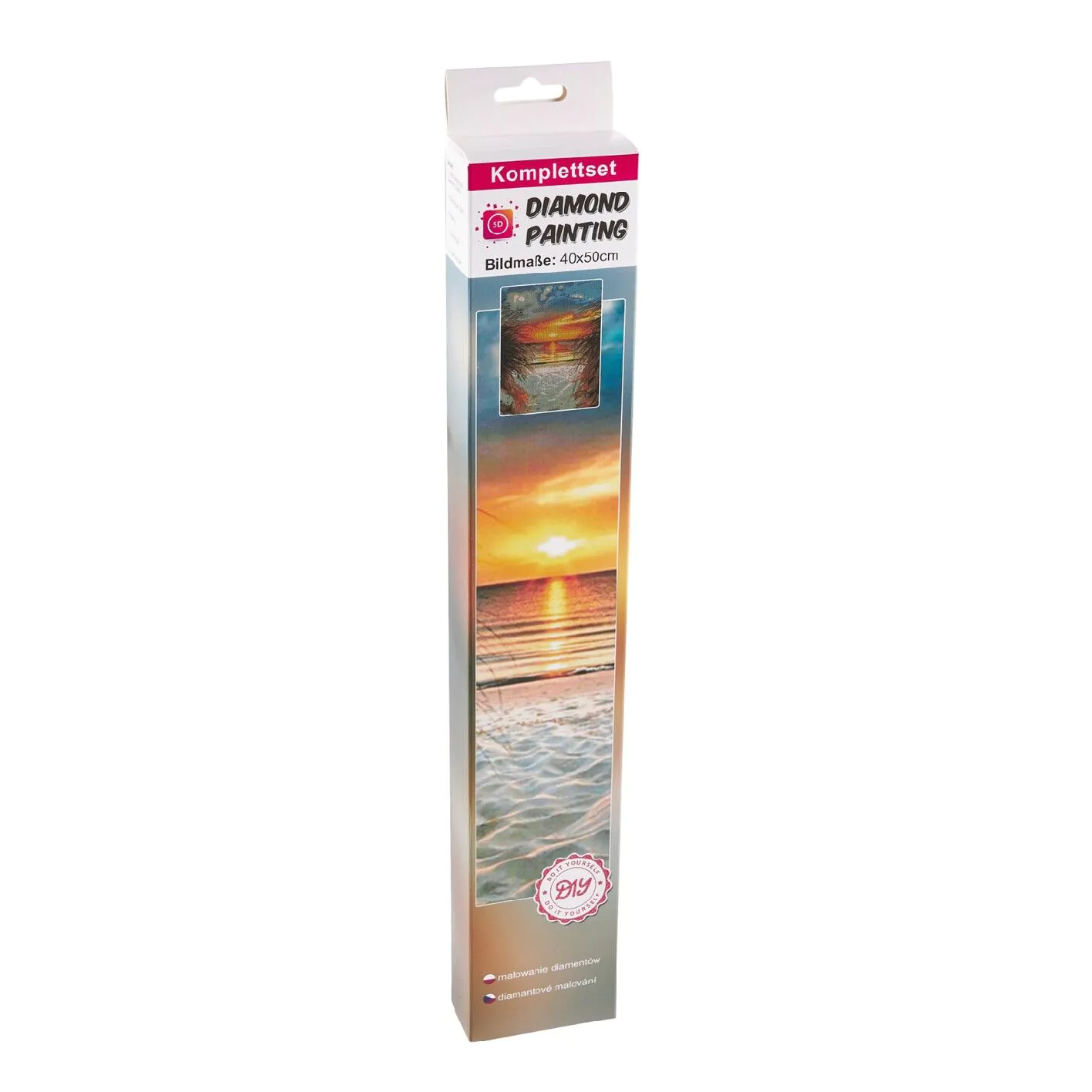 Diamond Painting, Sonnenuntergang am Strand, 40 x 50 cm