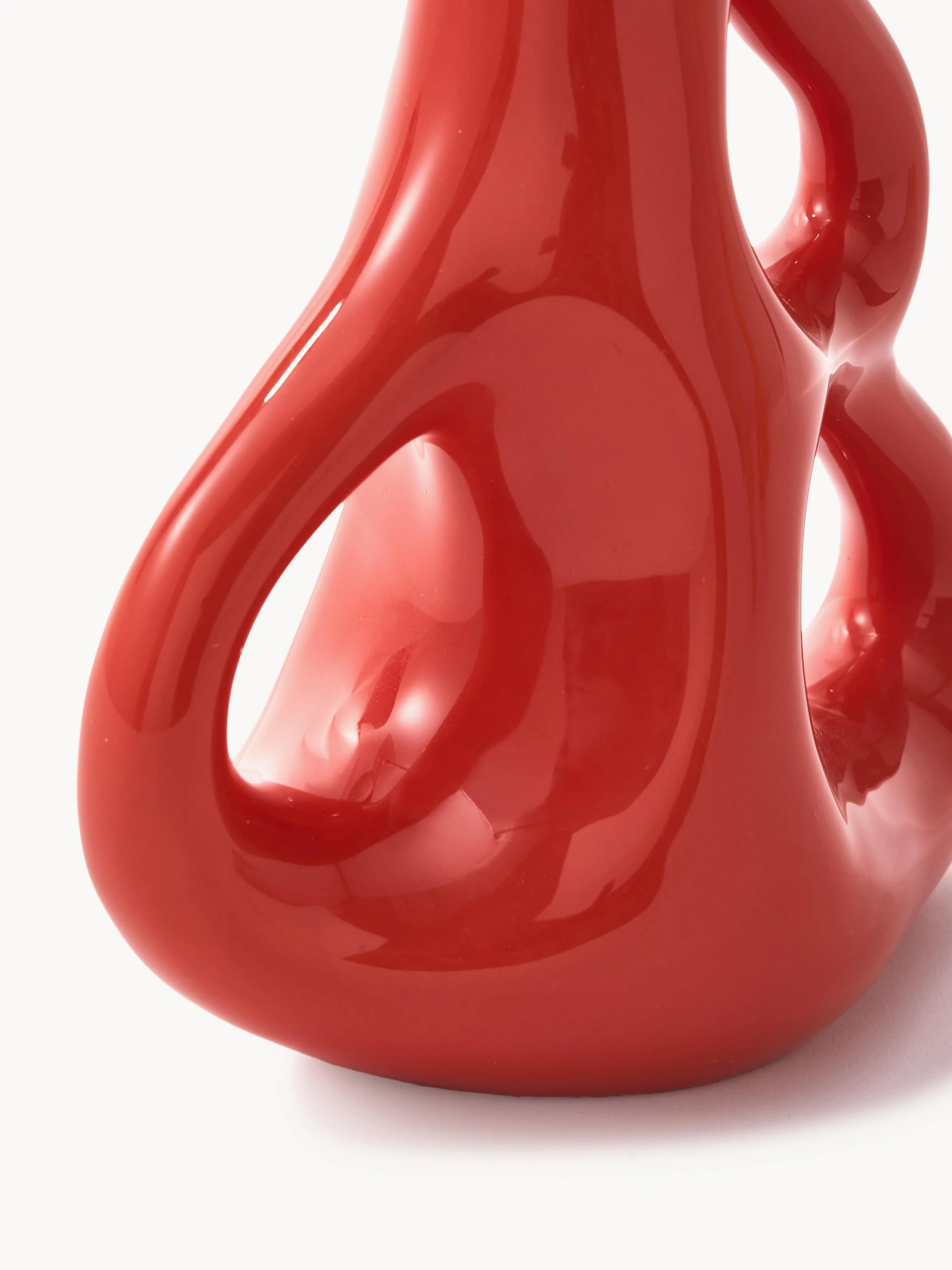 Handgemaakte keramische vaas Three Ears, H 21 cm