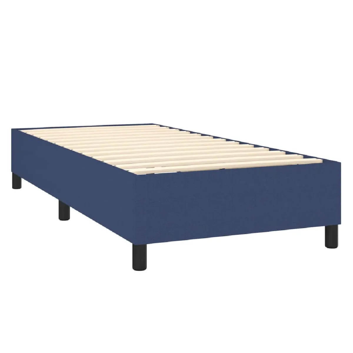vidaXL Sommier à lattes avec matelas - Bleu 80x200 cm