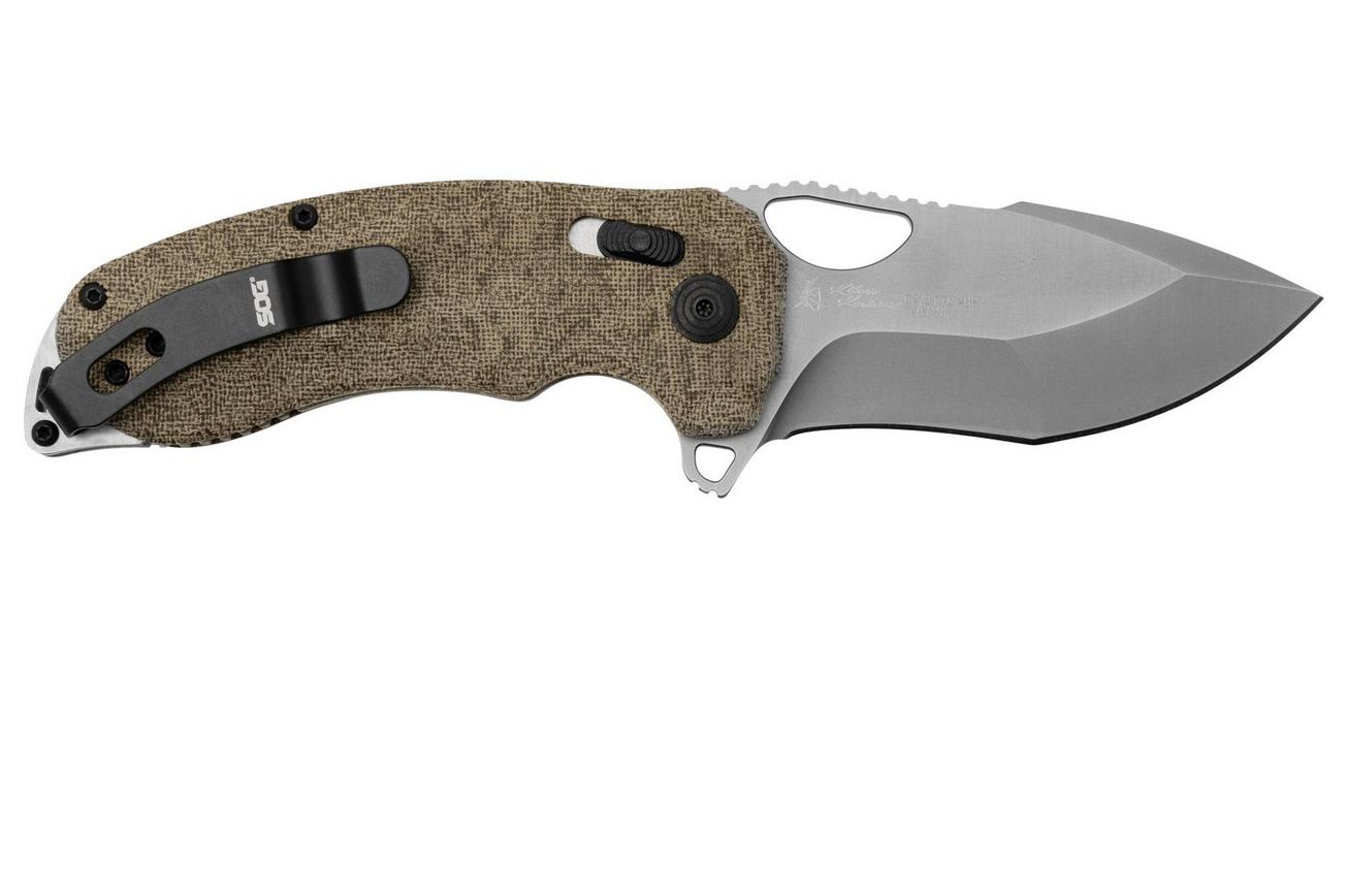SOG Kiku XR Micarta 12-27-01-57 zakmes, Kiku Matsuda design