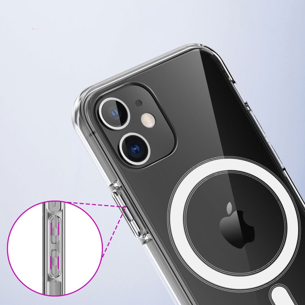 iPhone 12 Mini MagSafe Hybrid Hülle TPU Bumper Acryl Rückseite - Transparent
