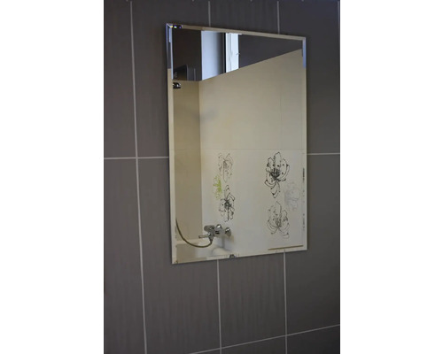 Kristallen spiegel 90 x 60 cm met afgeschuinde rand