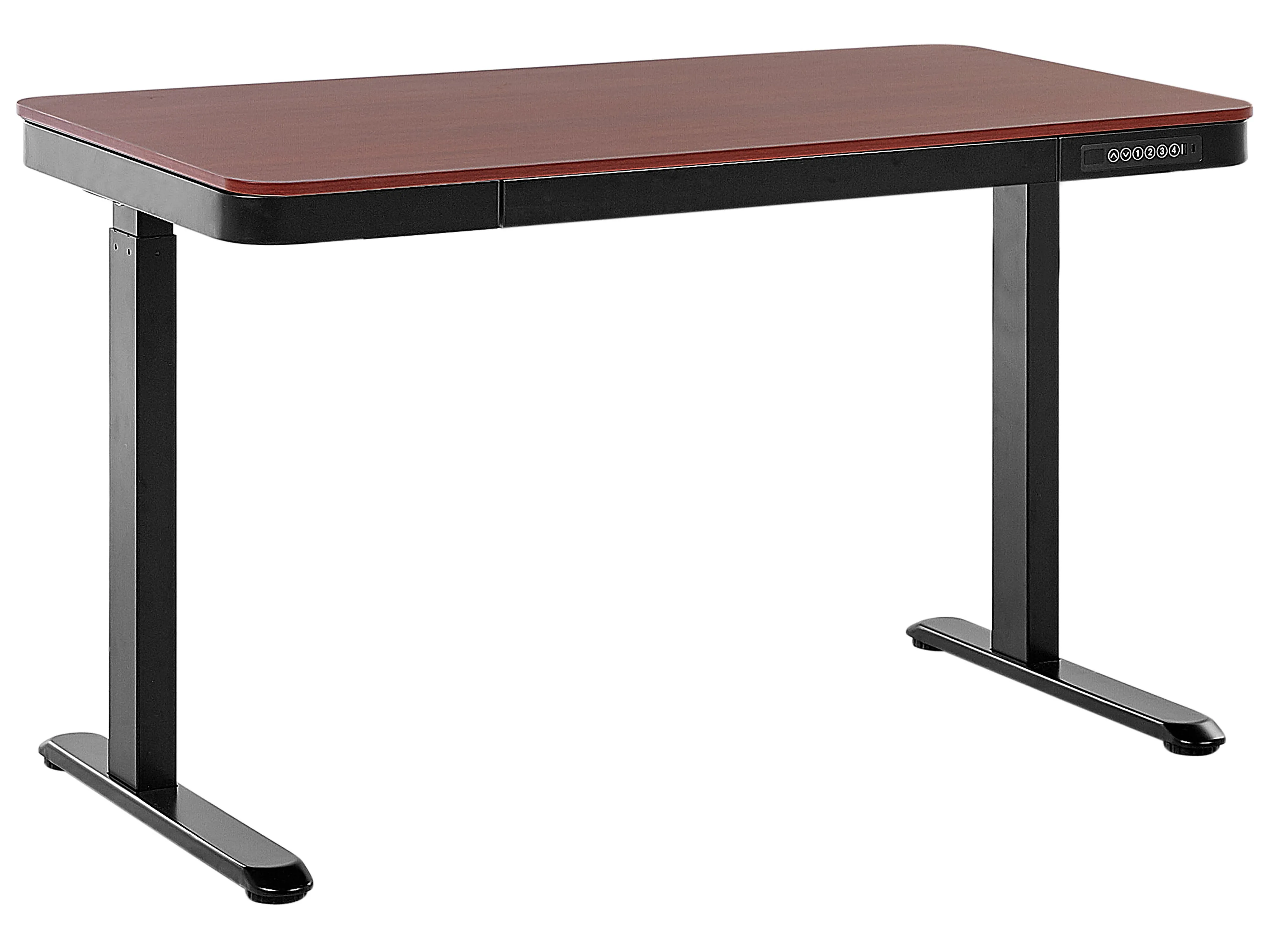 Elektrisch verstelbaar sta-bureau KENLY Donkerbruin 120 cm 60 cm met USB-poort