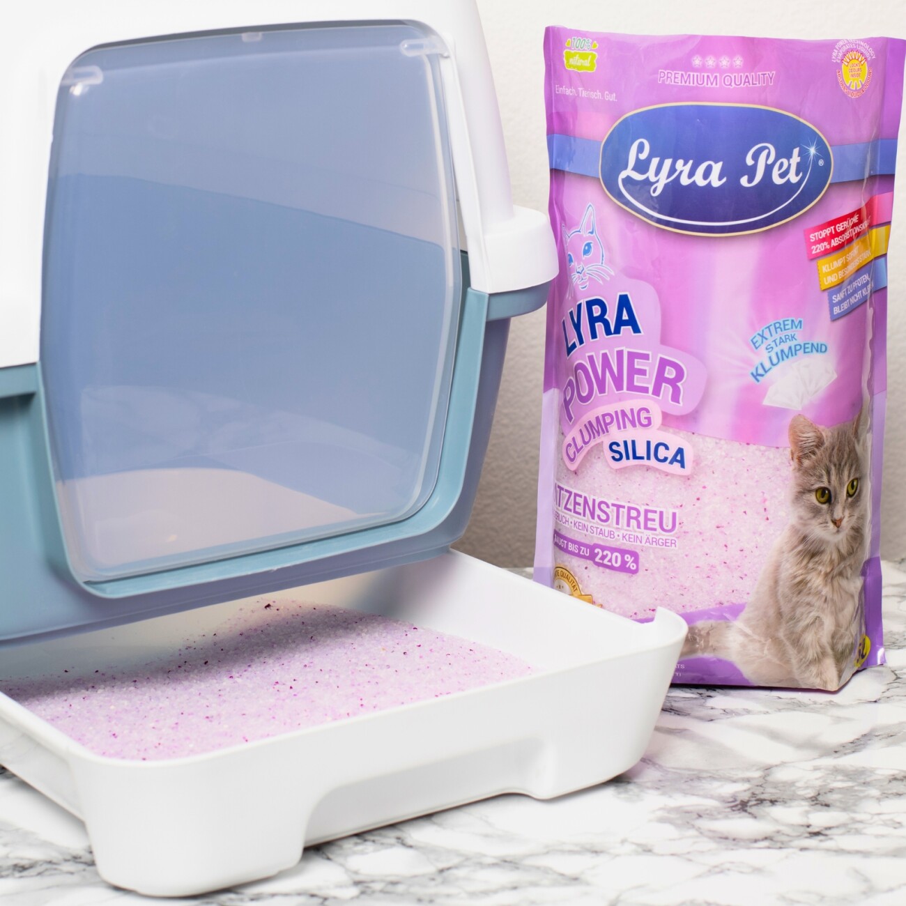 Lyra Pet Lyra Power Silica Silikat klumpend Katzenstreu 30 l
