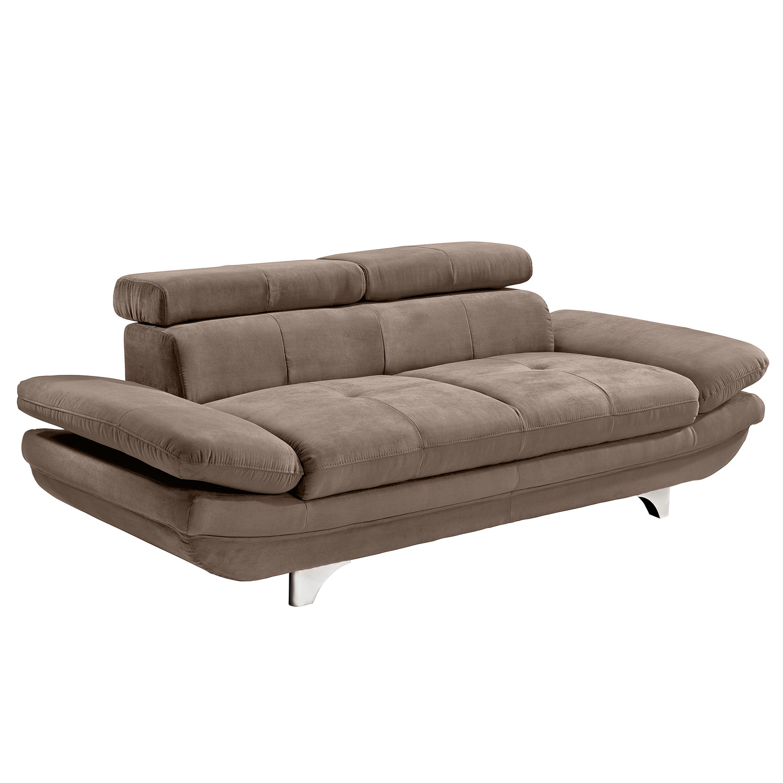 2-Sitzer Sofa - braun - mit Armlehnenverstellung