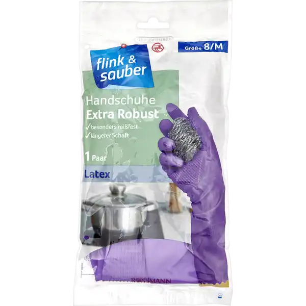 Handschuhe Extra Robust Gr. 8 / M Latex