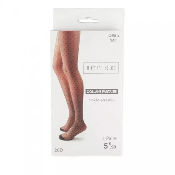 Collant fantaisie noir MERRY SCOTT