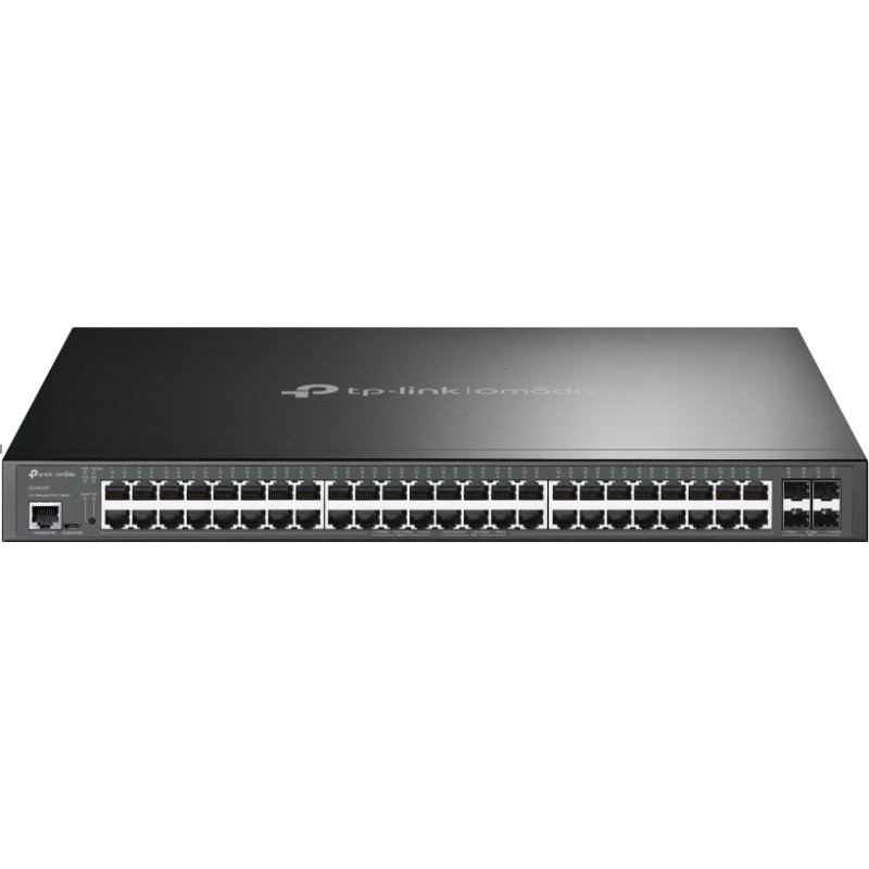 TP-Link Omada SG3452XP commutateur réseau Géré L2+ Gigabit Ethernet (10/100/1000) Connexion Ethernet, supportant l'alimentation via ce port (PoE) 1U Noir