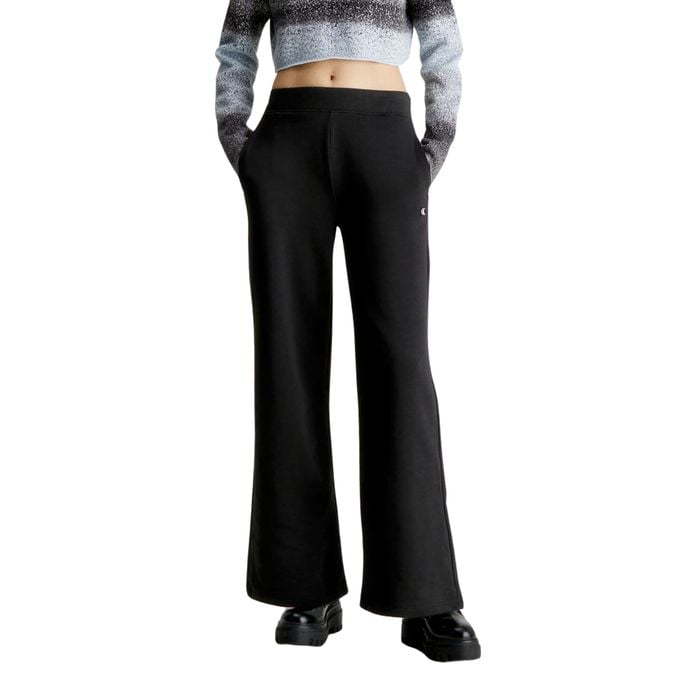 Calvin Klein Embroidered Badge Knit Flared Broek Dames