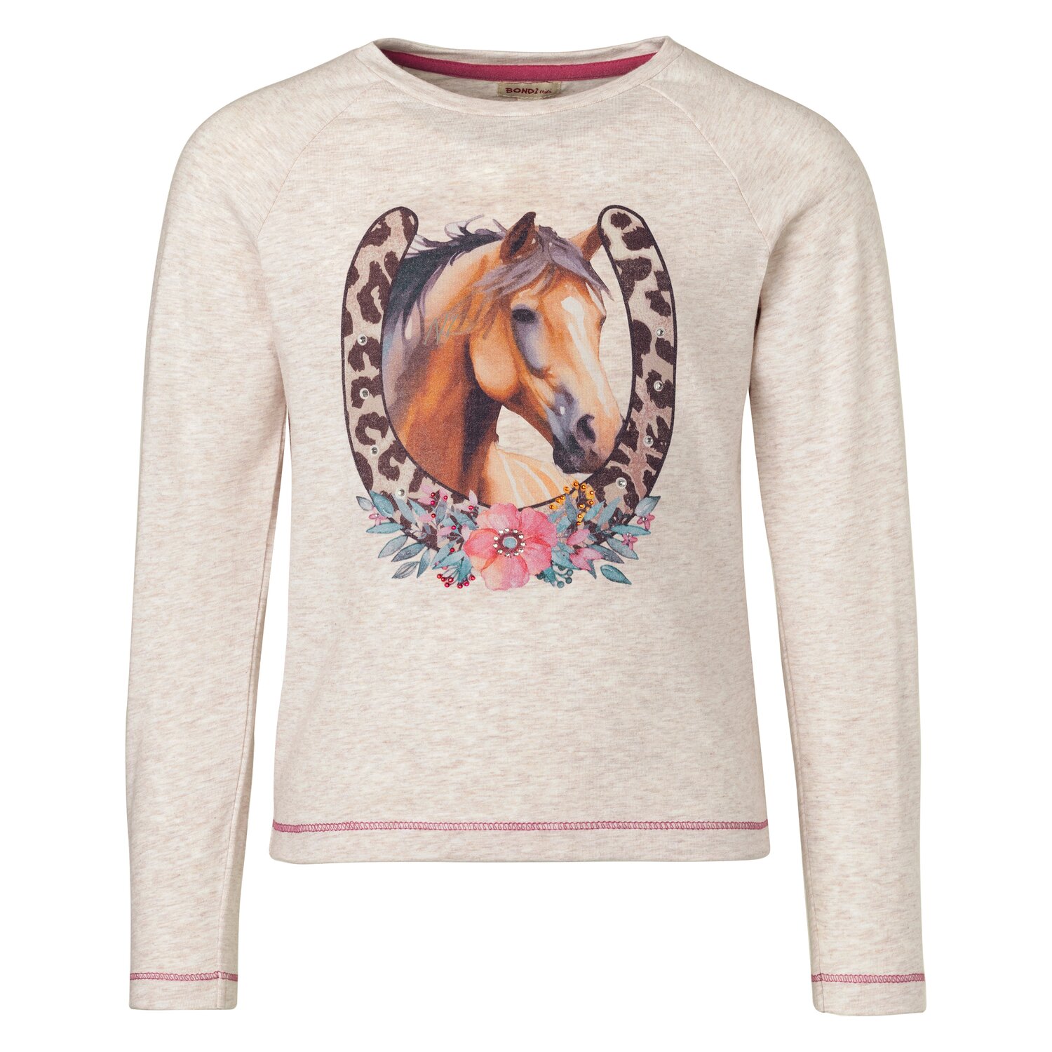 BONDI Langarmshirt Hufeisen  - purple melange