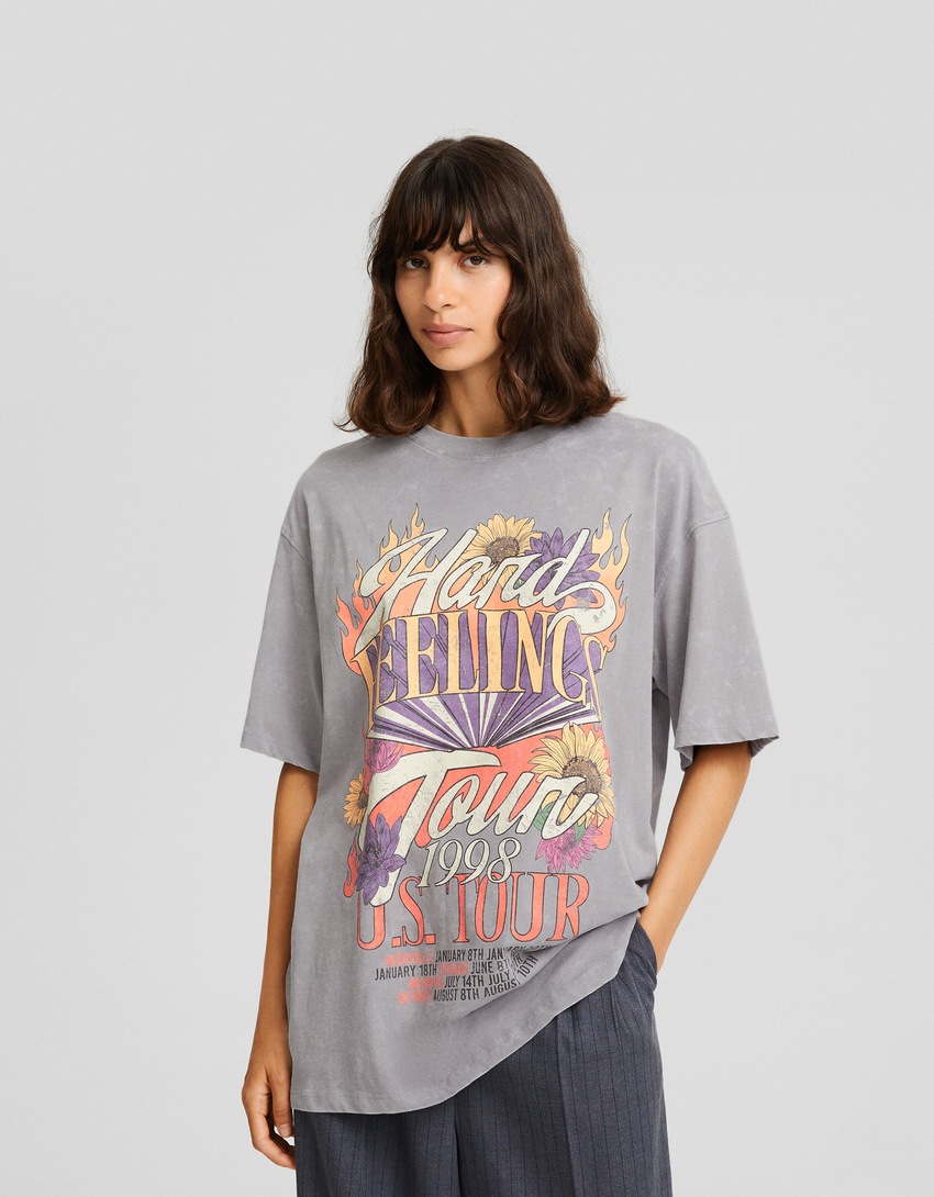 Camiseta de manga curta com estampa