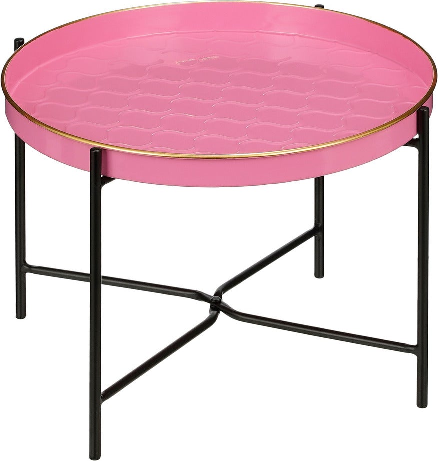 Mica Decorations bijzettafel Amigo roze D 40 H 28 cm