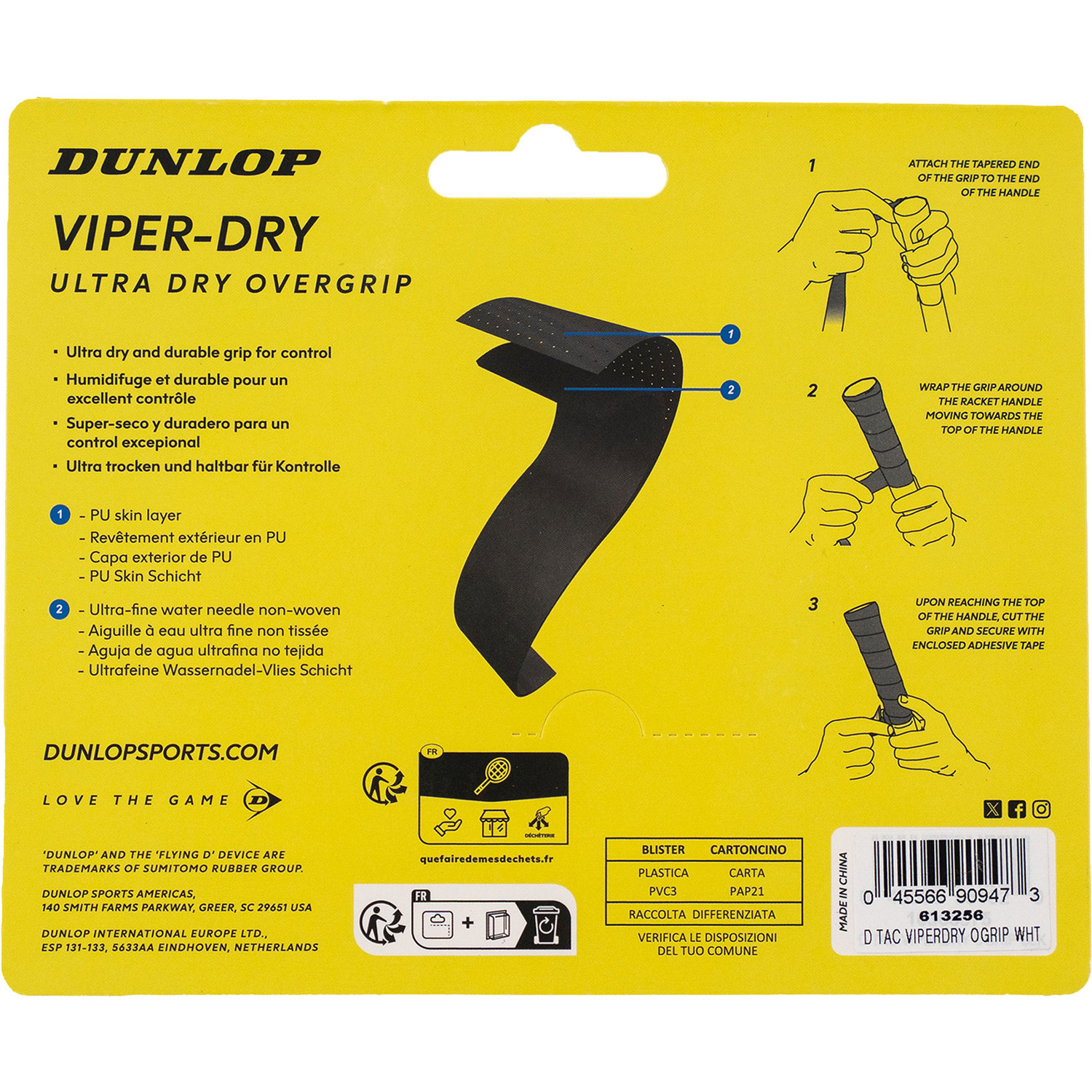 Dunlop D Tac Viper Dry Overgrip 3 St.
