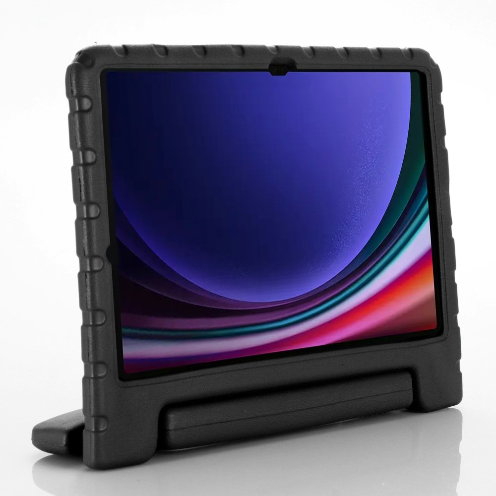 Samsung Galaxy Tab S11 / Tab S10 FE / Tab S9 FE / S9 Stossfeste Kinder Schaumstoff Schutz Hülle   Griff   Standfunktion - Schwarz