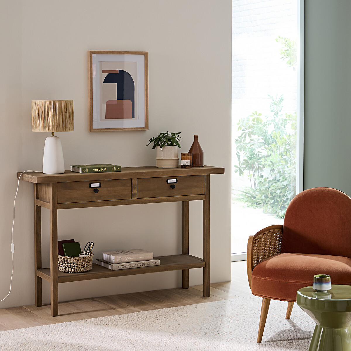 LA REDOUTE INTERIEURS<br>Mesa de parede em pinho maciço, Lunja