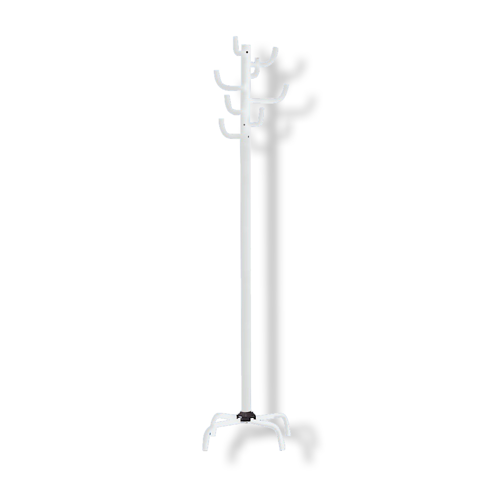Garderobenständer - weiß - 8 Haken