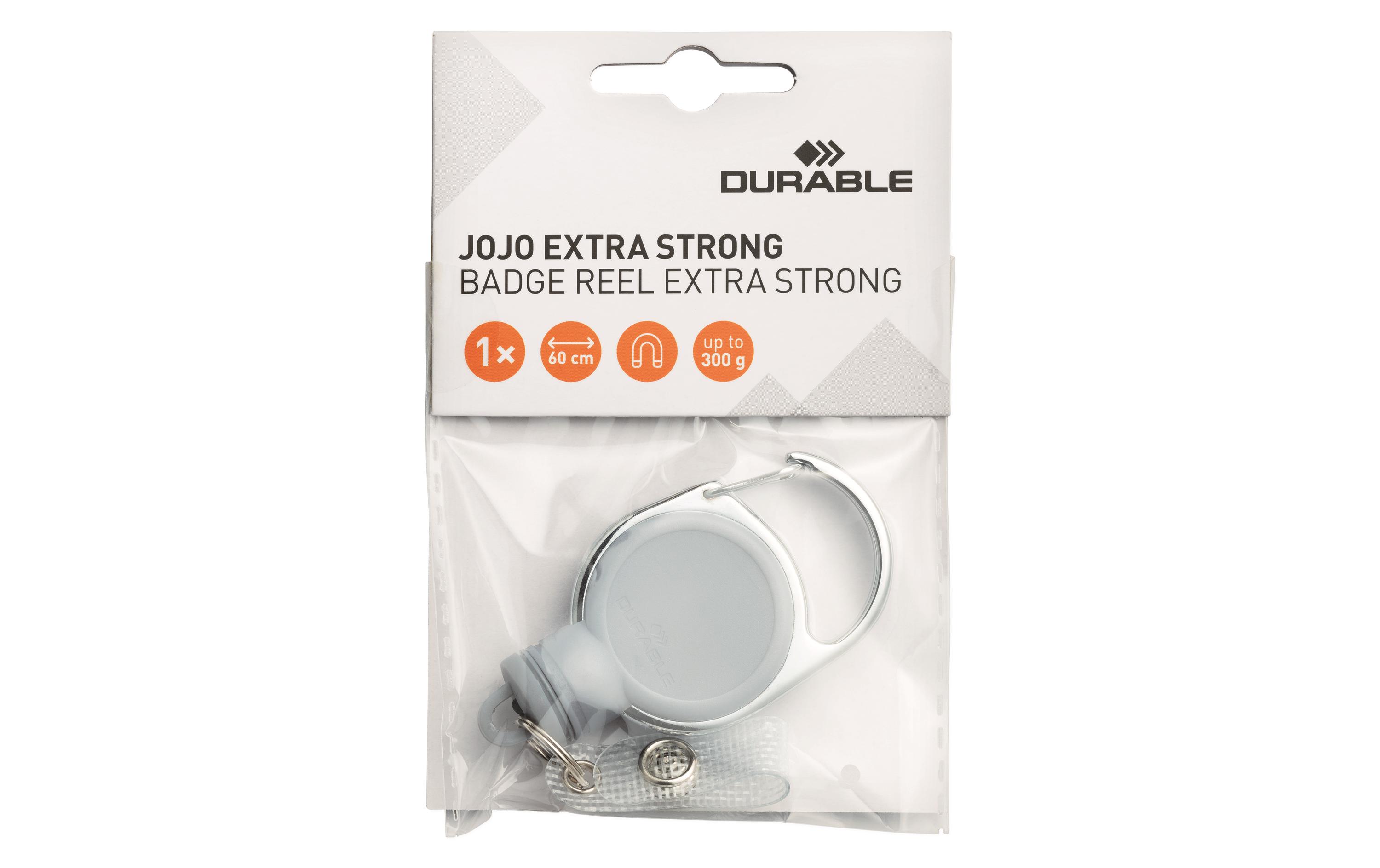 Ausweishalter Jojo Extra Strong mit Clip, GrauAusweisjojo/Schlüsselanhänger