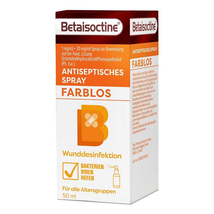 Betaisoctine 1 mg / ml + 20 mg / ml Spray z.Anw.a.d.H., 50 ml
