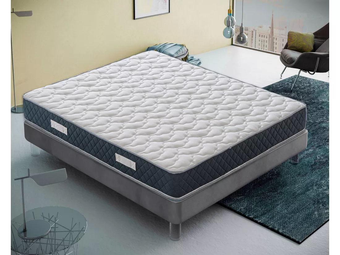 Matelas Mousse - Accueil Mémoire De Forme - Haut 21 Cm - Olympe - Haute Densité - 9 Zones 140x200 cm